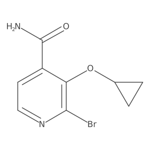 2-Bromo-3-cyclopropoxyisonicotinamide Structure