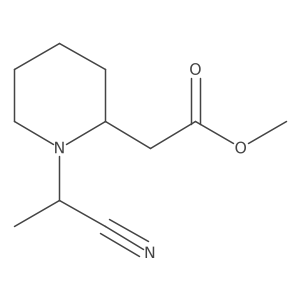 Methyl 1-(1-cyanoethyl)-2-piperidineacetate结构式