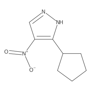 5-cyclopentyl-4-nitro-1H-pyrazole结构式
