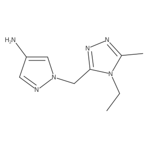 1-((4-Ethyl-5-methyl-4h-1,2,4-triazol-3-yl)methyl)-1h-pyrazol-4-amine Structure
