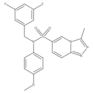 N-[(3,5-difluorophenyl)methyl]-N-(4-methoxyphenyl)-3-methyl-[1,2,4]triazolo[4,3-a]pyridine-6-sulfonamide Structure