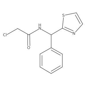2-chloro-N-[phenyl(1,3-thiazol-2-yl)methyl]acetamide Structure