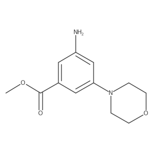 Methyl 3-amino-5-morpholinobenzoate结构式