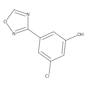3-Chloro-5-(1,2,4-oxadiazol-3-yl)phenol结构式