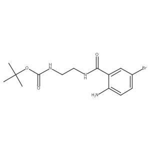tert-Butyl (2-(2-amino-5-bromobenzamido)ethyl)carbamate结构式