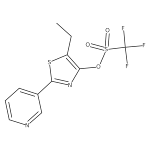 Trifluoro-methanesulfonic acid 5-ethyl-2-pyridin-3-yl-thiazol-4-yl ester Structure