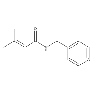 3-methyl-N-(pyridin-4-ylmethyl)but-2-enamide结构式