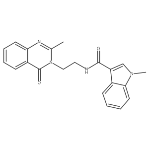 1-methyl-N-[2-(2-methyl-4-oxoquinazolin-3(4H)-yl)ethyl]-1H-indole-3-carboxamide结构式
