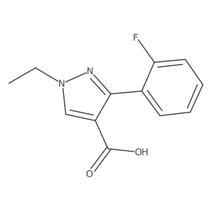 1-Ethyl-3-(2-fluorophenyl)pyrazole-4-carboxylic acid结构式
