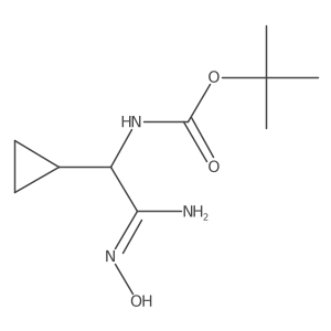 tert-butyl N-[cyclopropyl(N'-hydroxycarbamimidoyl)methyl]carbamate Structure