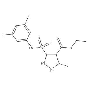 Ethyl 3-[(3,5-dimethylphenyl)sulfamoyl]-5-methylpyrazolidine-4-carboxylate Structure