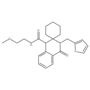 2'-(furan-2-ylmethyl)-N-(2-methoxyethyl)-1'-oxo-1',4'-dihydro-2'H-spiro[cyclohexane-1,3'-isoquinoline]-4'-carboxamide Structure