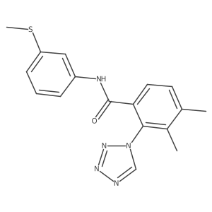 3,4-dimethyl-N-[3-(methylsulfanyl)phenyl]-2-(1H-tetrazol-1-yl)benzamide Structure