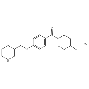 4-Methyl-1-[4-(piperidin-3-ylmethoxy)benzoyl]-piperidine hydrochloride Structure