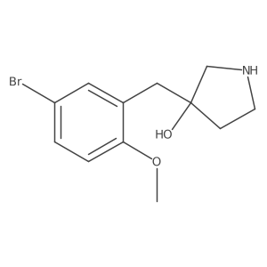 3-[(5-Bromo-2-methoxyphenyl)methyl]pyrrolidin-3-ol Structure
