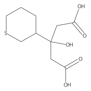 3-Hydroxy-3-(tetrahydro-2H-thiopyran-3-yl)pentanedioic Acid结构式