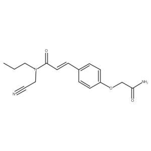 3-[4-(carbamoylmethoxy)phenyl]-N-(cyanomethyl)-N-propylprop-2-enamide结构式