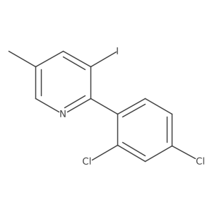 2-(2,4-Dichlorophenyl)-3-iodo-5-methylpyridine结构式
