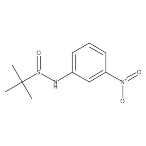 (R)-N-(3-Nitrophenyl) tert-butanesulfinamide结构式
