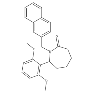 7-(2,6-Dimethoxyphenyl)-1-(naphthalen-2-ylmethyl)azepan-2-one结构式