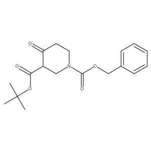 1-Benzyl3-(tert-butyl)4-oxopiperidine-1,3-dicarboxylate Structure