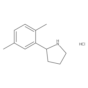 (S)-2-(2,5-Dimethylphenyl)pyrrolidine hcl结构式