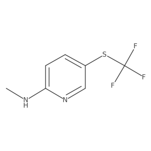 N-Methyl-5-((trifluoromethyl)thio)pyridin-2-amine结构式