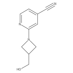 2-(3-(Hydroxymethyl)azetidin-1-yl)isonicotinonitrile结构式