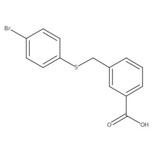 3-([(4-Bromophenyl)sulfanyl]methyl)benzoic acid结构式