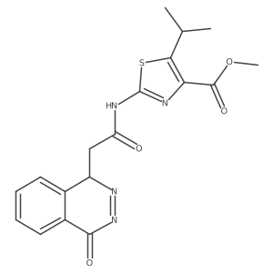 methyl 2-[[2-(4-oxo-1H-phthalazin-1-yl)acetyl]amino]-5-propan-2-yl-1,3-thiazole-4-carboxylate结构式