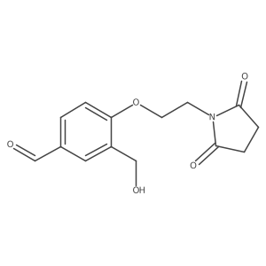 4-[2-(2,5-Dioxopyrrolidin-1-yl)ethoxy]-3-(hydroxymethyl)benzaldehyde结构式