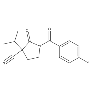 1-(4-Fluorobenzoyl)-3-isopropyl-2-oxopyrrolidine-3-carbonitrile Structure