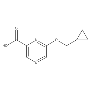 6-(Cyclopropylmethoxy)pyrazine-2-carboxylic acid结构式