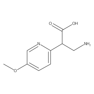 3-Amino-2-(5-methoxypyridin-2-yl)propanoic acid结构式