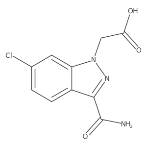 (3-Carbamoyl-6-chloro-indazol-1-yl)-acetic acid Structure