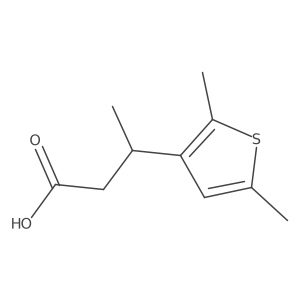 3-(2,5-Dimethylthiophen-3-yl)butanoic acid Structure