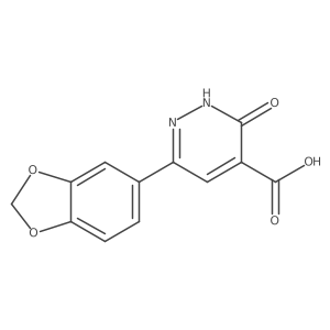 6-(Benzo[d][1,3]dioxol-5-yl)-3-oxo-2,3-dihydropyridazine-4-carboxylic acid结构式