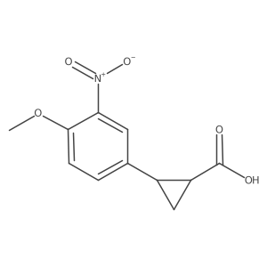 2-(4-Methoxy-3-nitrophenyl)cyclopropane-1-carboxylic acid Structure