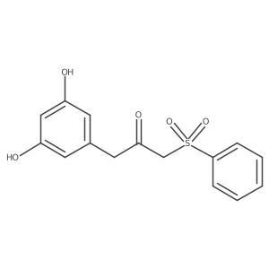 1-(3,5-Dihydroxyphenyl)-3-(phenylsulfonyl)-2-propanone Structure