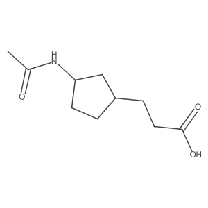 3-(3-Acetamidocyclopentyl)propanoic acid结构式