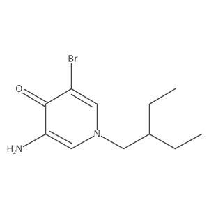 3-Amino-5-bromo-1-(2-ethylbutyl)-1,4-dihydropyridin-4-one结构式