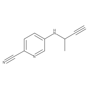 5-[(But-3-YN-2-YL)amino]pyridine-2-carbonitrile结构式