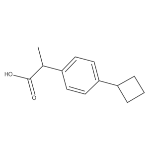 2-(4-Cyclobutylphenyl)propanoic acid Structure