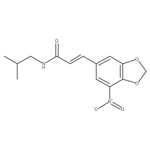 (2E)-N-(2-Methylpropyl)-3-(7-nitro-1,3-benzodioxol-5-yl)-2-propenamide结构式