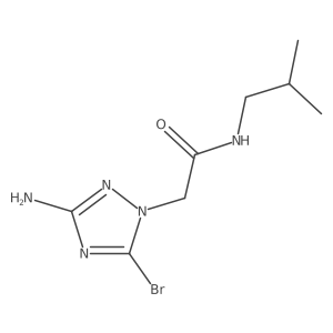 2-(3-amino-5-bromo-1H-1,2,4-triazol-1-yl)-N-(2-methylpropyl)acetamide结构式