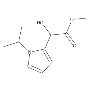 methyl 2-hydroxy-2-[1-(propan-2-yl)-1H-pyrazol-5-yl]acetate结构式