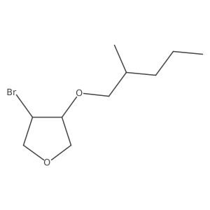 3-Bromo-4-[(2-methylpentyl)oxy]oxolane结构式