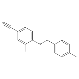 3-Iodo-4-((4-methylbenzyl)oxy)benzonitrile Structure