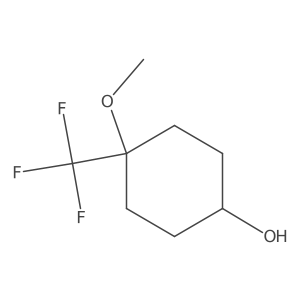 4-Methoxy-4-(trifluoromethyl)cyclohexan-1-OL结构式