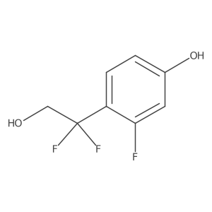 4-(1,1-Difluoro-2-hydroxyethyl)-3-fluorophenol结构式